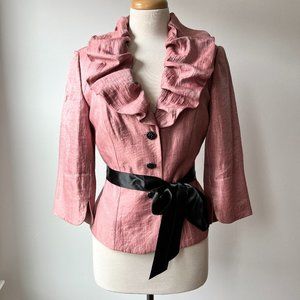 Vintage Adrianna Papell pink evening jacket size med